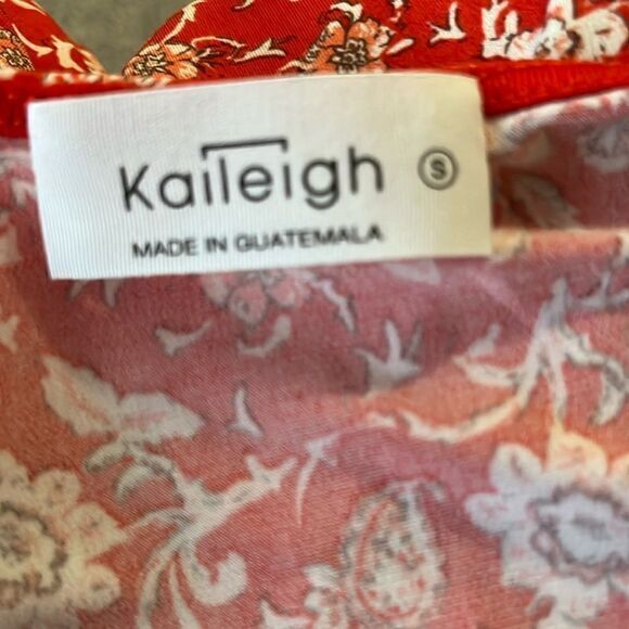 Kaileigh Stitch Fix jumpsuit Small faux wrap print wide leg cottagecore NWOT - Picture 5 of 10